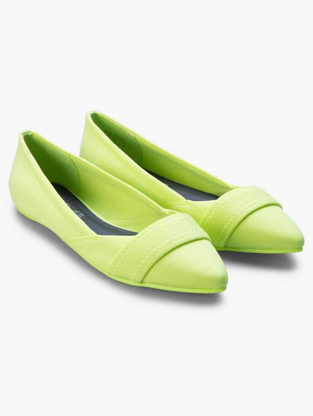 Lime Pointed-Toe Flat Ballet for Women